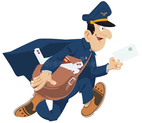Postman With Correspondence Express Post Mail Delivery Funny People
