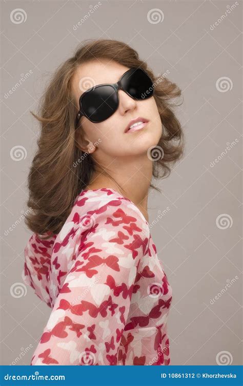Attractive Young Woman With Sunglasses Stock Photo Image Of Girl