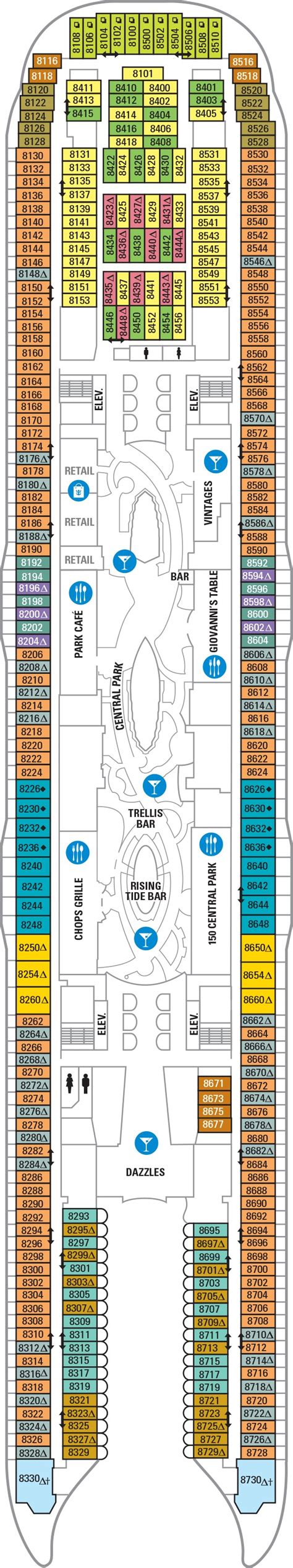 Deck 8 Harmony Of The Seas Deck Plans Royal Caribbean Blog