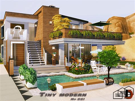 Tiny modern house by Danuta720 at TSR » Sims 4 Updates