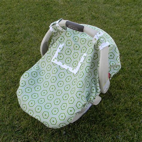 A car seat canopy protects baby from the elements; Fitted Car Seat Canopy with Peek-a-Boo Window PDF PATTERN ...