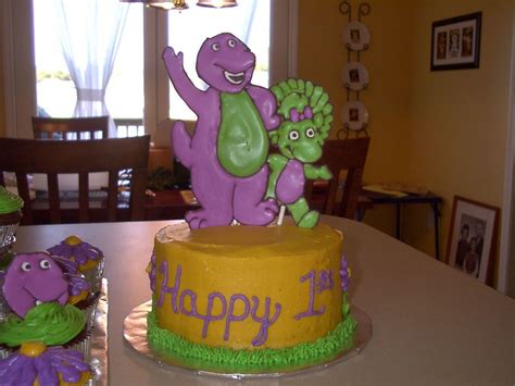 Barney Smash Cake