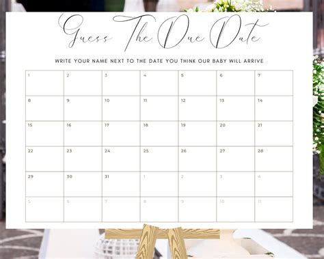 Due Date Calendar Template Adventure Awaits Baby Shower Calendar Baby