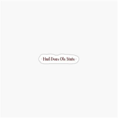 Hail State Sticker For Sale By Keilahshann Redbubble