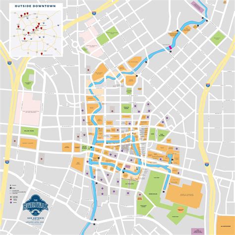 San Antonio Riverwalk Map Printable