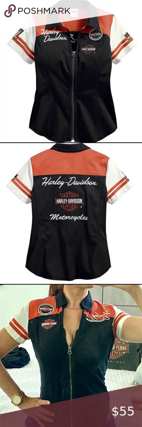 Harley Davison Classic Colorblocked B S Zip Front Clothes Design