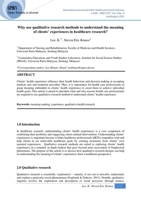 The research question was qualitative: Research Title Examples Qualitative Pdf - (PDF) Using qualitative research to investigate ...