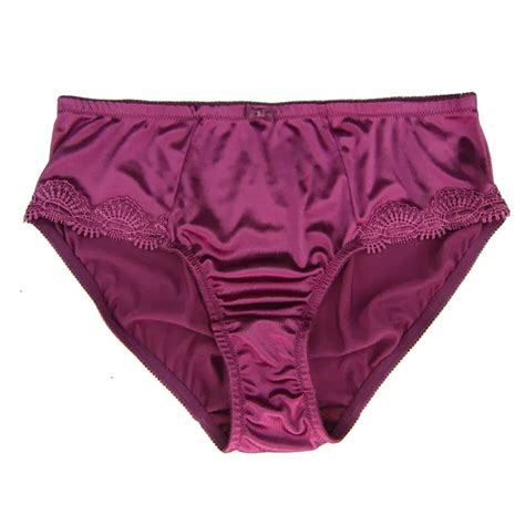 Aliexpress Com Buy Women Plus Size Panties High Waist Satin