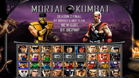 Mortal Mugen Week Mortal Kombat Project Season 2 Final By Borg117