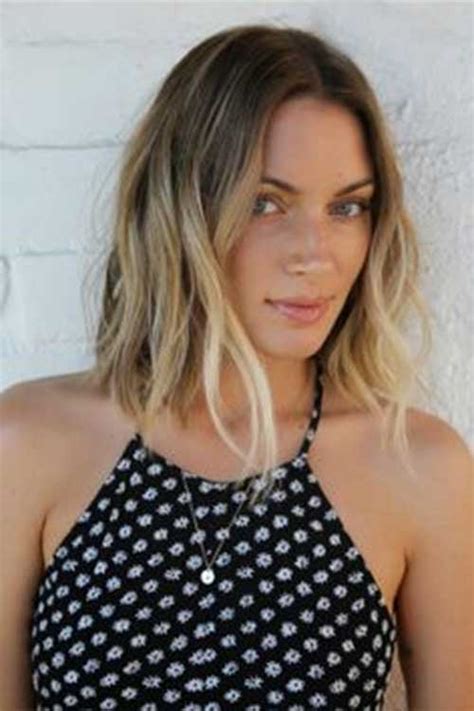 Cute messy bob hairstyle for round faces. 15 Beautiful Ombre Bob Hairstyles
