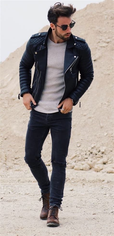 Leather Jacket Outfits For Men Ways To Wear Leather Jackets