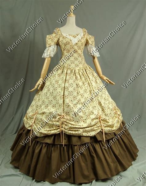 Southern Belle Civil War Cotton Ball Gown Dress Prom Reenactment