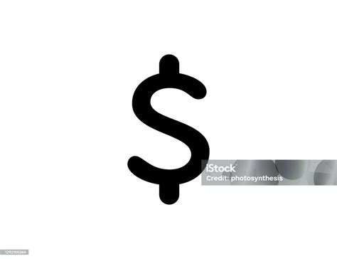 Us Dollar Sign Isolated Usa Currency Symbol Vector Stock Illustration