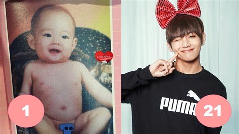 V Taehyung Bts Childhood From 1 To 21 Years Old Youtube