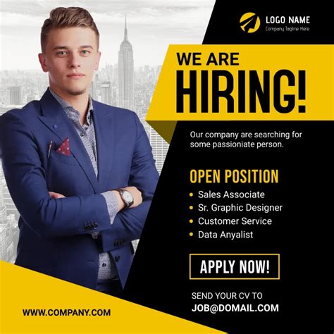 Copy Of We Are Hiring Banner Post Postermywall