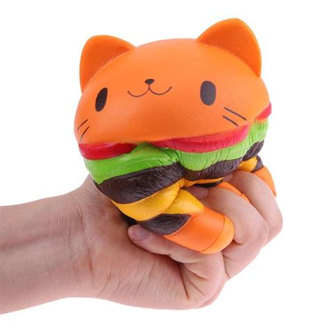Popoki Cute Cat Burger Scented Squishy New Slow Rising Popoki