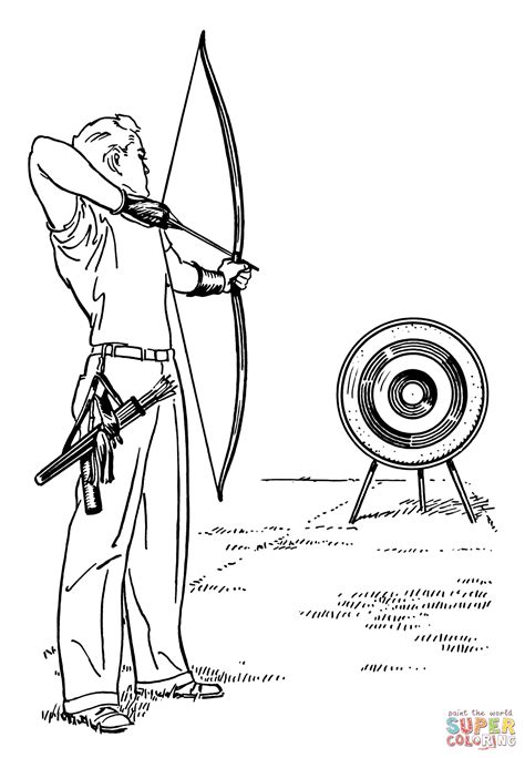 Archery Coloring Page Free Printable Coloring Pages Motherhood