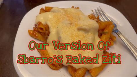 Our Version Of Sbarros Baked Ziti Youtube