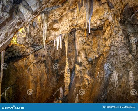 Colorful Stalactites In The Cave Stock Photo Image Of Formation