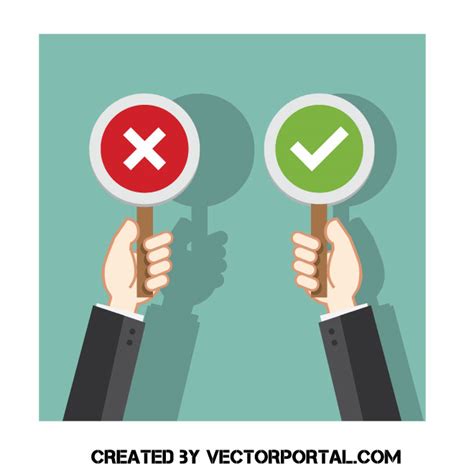 Yes And No Signs Royalty Free Stock Svg Vector And Clip Art