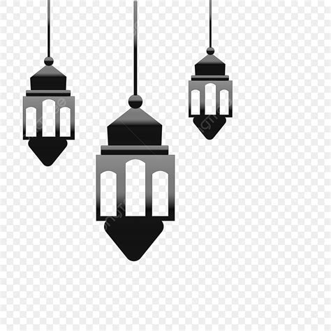 Ramadan Lantern Clipart Hd Png Vector Black Lantern For Ramadan