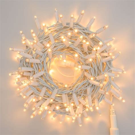 Lichterkette 10 M 200 Maxi Leds Warmweiß Weißes Kabel Erweiterbar