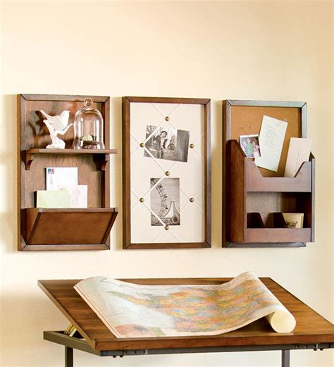 Set Of 3 Wooden Wall Organizers Plowhearth