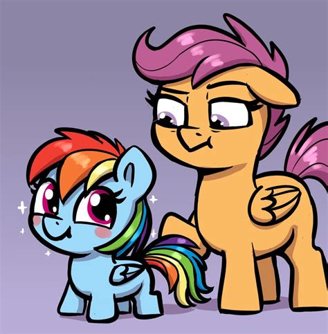 Scootaloo And Rainbow Dash