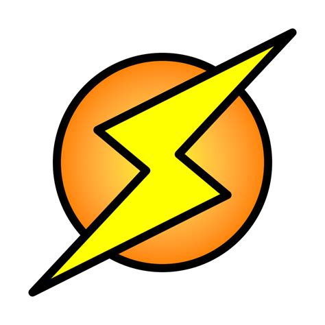 Orange Lightning Png