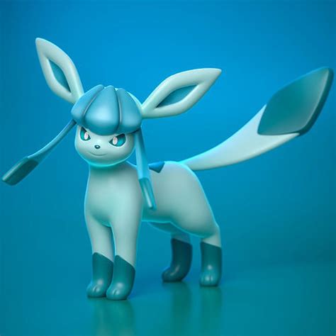 glaceon pokemon 3d model 3d printable cgtrader