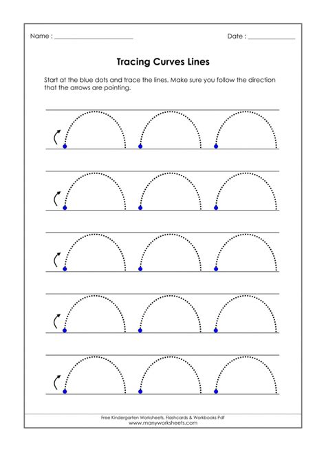Tracing Curved Lines Worksheets Worksheetsday