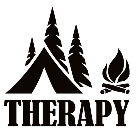 Tent Camping Therapy Outdoors Decal Tent Camping Therapy Window
