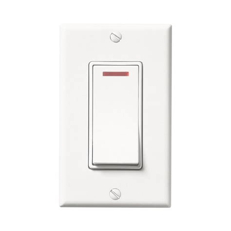 Broan White Light Switch With Wall Plate In The Light Switches