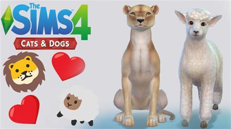 Lion And The Lamb Puppies 🐾 Sims 4 Create A Pet And Genetics Youtube