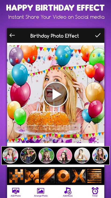 Birthday Effect Photo Video Animation Maker For Android Apk Download