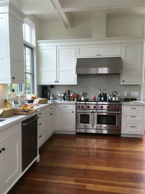 Ideal Kitchen Layout Backsplash Cabinets Bright And Airy Kitchen
