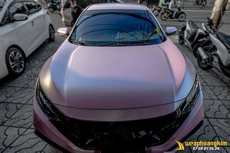 Honda Civic Full Wrap Glossy Metallic Sakura Pink