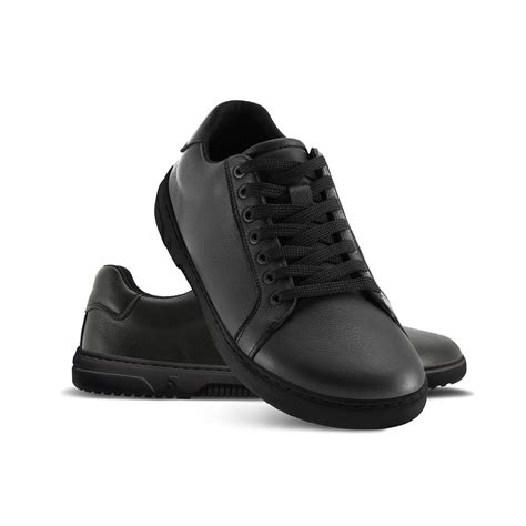 Barefoot Sneakers Barebarics Zoom All Black Leather Barebarics