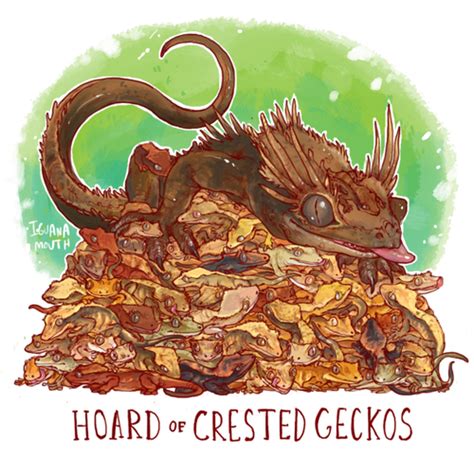 Unusual Dragon Hoards Crested Geckos By Lauren Dawson Mythical