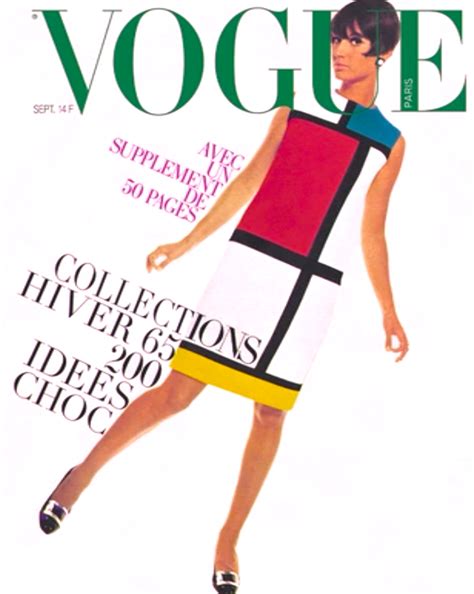 Ysl Mondrian Paris Vogue Septembre Mondrian Dress French Vogue Vogue Covers