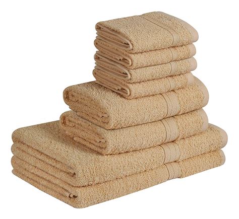 Beauty Threadz 100 Cotton 8 Piece Towel Set Beige 2 Bath Towels 2