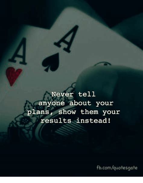 Never Tell Anyone About Your Plansshow Them Your Resultsinstead
