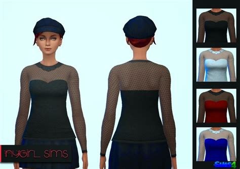 My Sims 4 Blog Collared Sweetheart Blouse By Nygirl