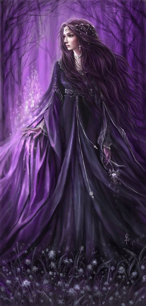 Purple Fairy Fantasy Art Fairy Princesses Goddess