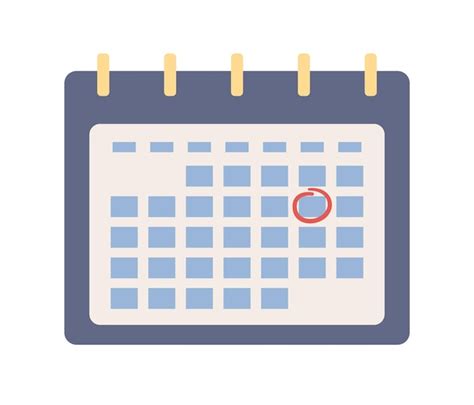 Premium Vector Calendar Icon Date Circled On Wall Calendar