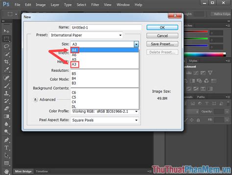 How To Create A New File In A3 Or A4 Paper Sizes In Photoshop