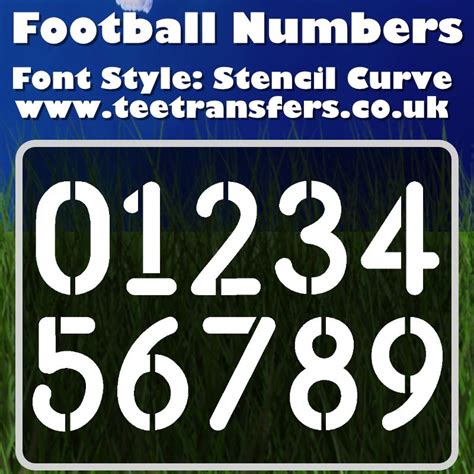 Iron On Football Numbers Sports Numbers For Ironing On To Football