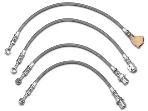 OPR Mustang Braided Stainless Complete Brake Hose Kit Front And Rear