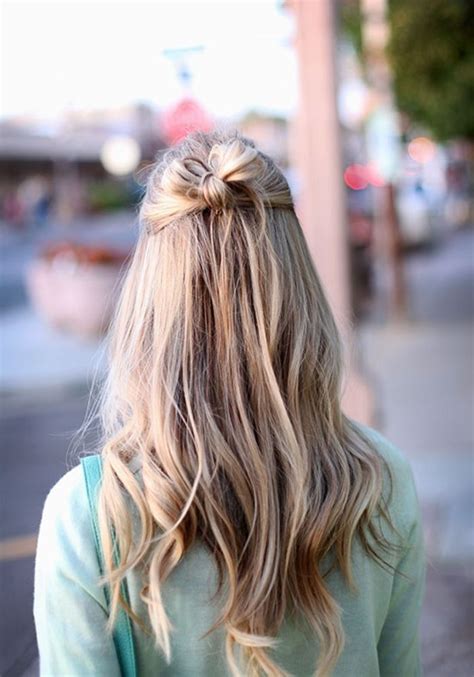 Here, find 17 half bun hairstyle ideas that will spice up your strands. Messy bow/bun: Half-up-half-down 'do | Hair styles ...