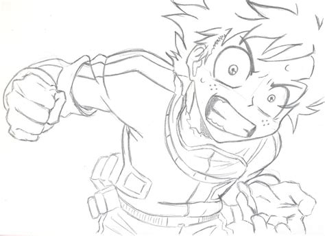 Drazzare On Twitter Sketch Of Izuku Midoriya From My Hero Academia
